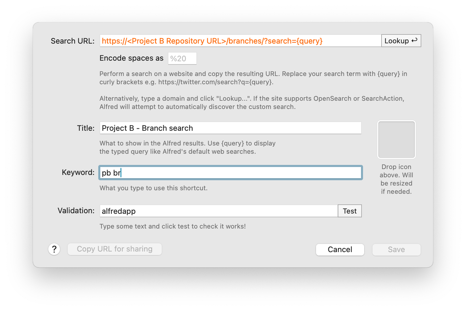 Alfred branch search