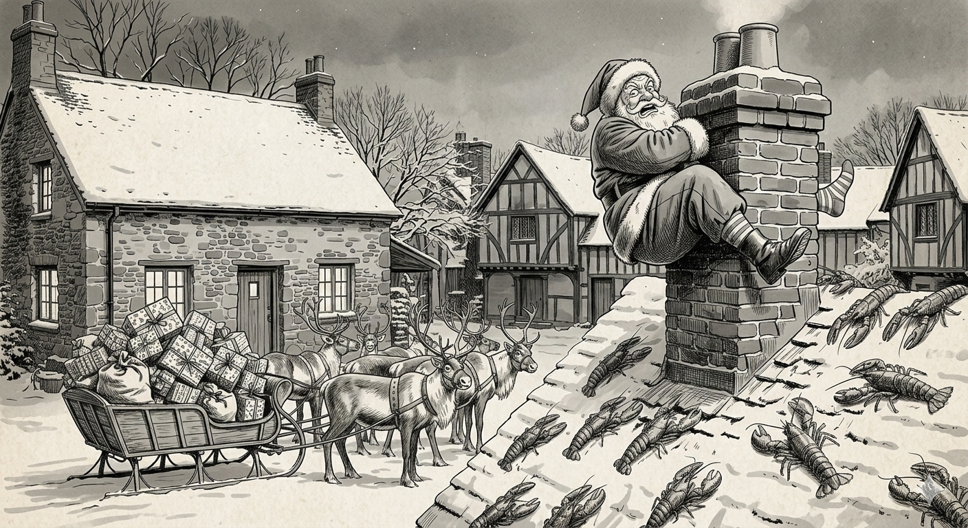 Santa myth parody with Open Claw